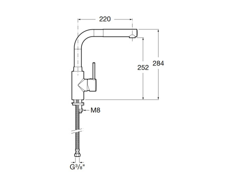 Смеситель для кухни Roca Targa 5A8560C00