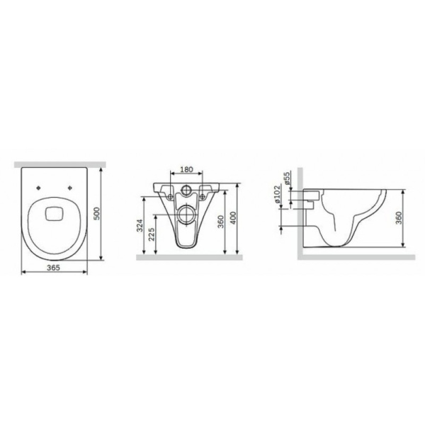 Комплект унитаза с инсталляцией AM.PM Gem IS49031.901700