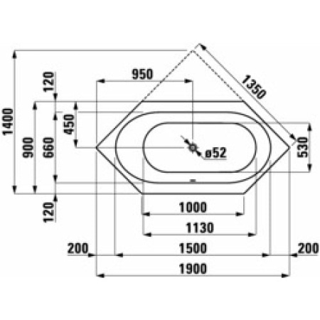 Ванна акриловая Laufen Solutions 2.2552.1.000.000.1