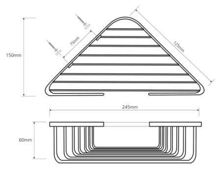 Мыльница Bemeta Cytro 102308122 угловая