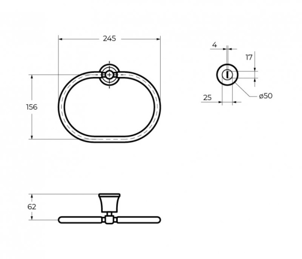 Полотенцедержатель CEZARES CZR-F-8985-BORO1