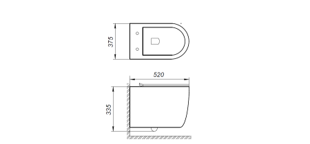 Унитаз подвесной безободковый Art&Max ELEGANT AM9316CHR (без сиденья)