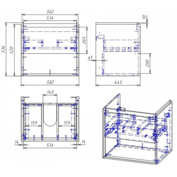 Тумба Cersanit LOUNA 60 64070