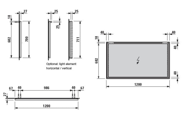 Светильник Laufen Frame25 4.4752.1.900.007.1