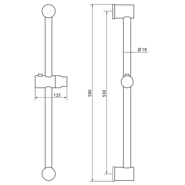 Душевая стойка Славен в комплекте с мыльницей, нержавеющая сталь диаметр 25мм., высота 600 мм (СЛ-ЗП-145) Душевая стойка Славен в комплекте с мыльницей, нержавеющая сталь диаметр 25мм., высота 600 мм (СЛ-ЗП-145)
