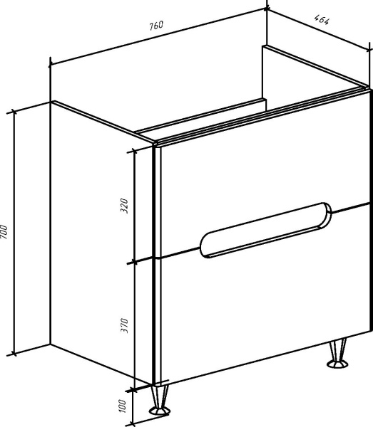 Тумба под раковину Bellezza Андрэа 80 4639013110015