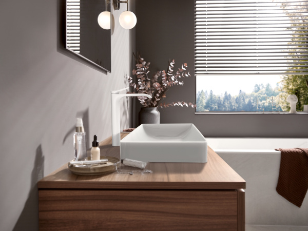 Смеситель для раковины без донного клапана Hansgrohe Vivenis 75042700 белый матовый
