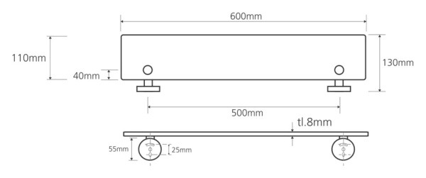 Полочка стеклянная Bemeta Omega 104202042