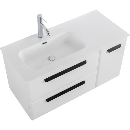 Тумба под раковину Cezares ECO-CER-N-1000-2C-1A-SO-BL-L Bianco Lucido без ручек