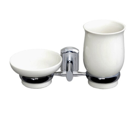 Стакан для зубных щеток и мыльница Wasserkraft K-24126 SET1502