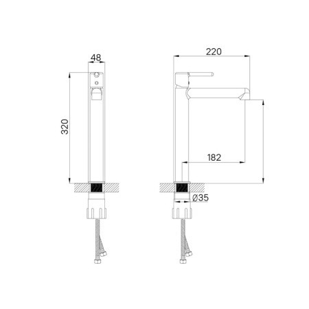 Cмеситель для раковины IDDIS  Aiger AIGMG01i01