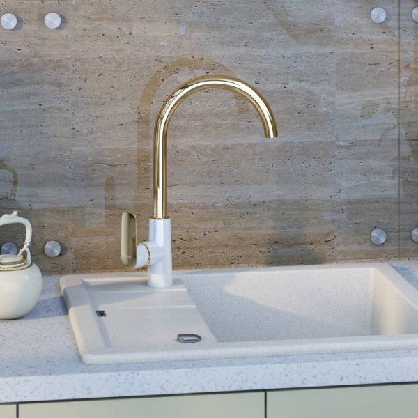 Смеситель для кухни IDDIS Cloud CLOWG00i05, белый