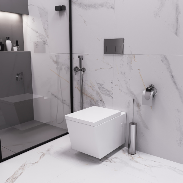 Унитаз подвесной безободковый Grossman Cristal GR-4495 с сиденьем микролифт