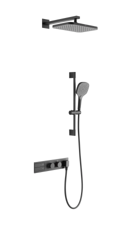 Душевой комплект с термостатом Arrow ARQ12H872MB черный