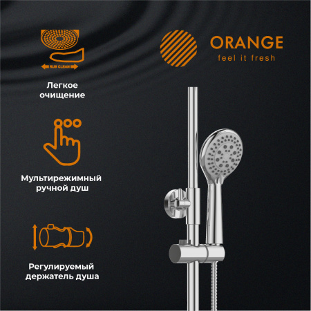 Душевая система Orange Thermo T02S3-912cr c термостатом, хром