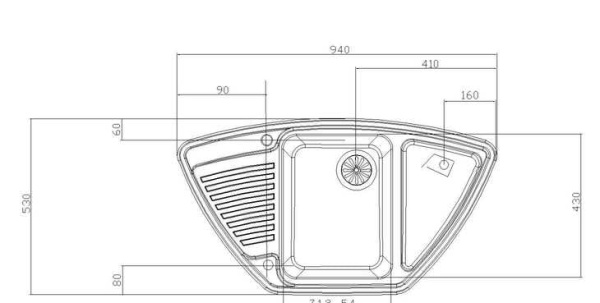 Кухонная мойка Акватон Лория черная 1A715032LR100