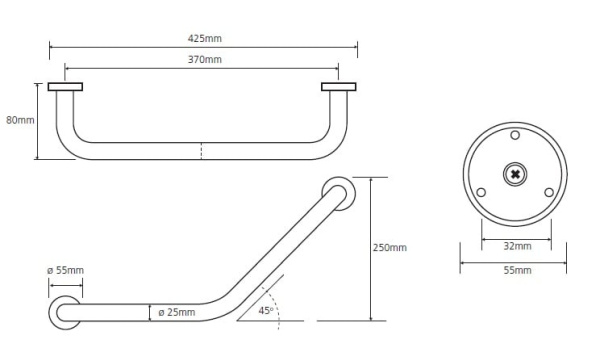 Поручень изогнутый Bemeta Hotel 106107021