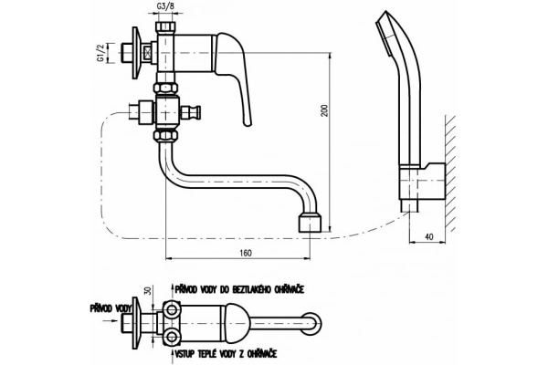 Смеситель для ванны Rav Slezak E056/1