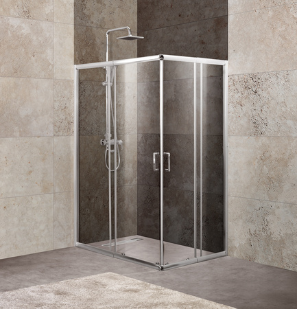 Душевой уголок (100х75) BelBagno UNIQUE-AH-2-100/115-75/90-C-Cr