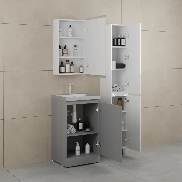 Тумба без раковины 50 см  Style Line Моно СС-00002489 антискрейтч серый