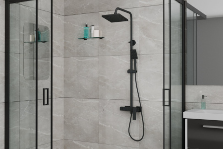 Душевая система Rush Thira без излива TR3635-40Black