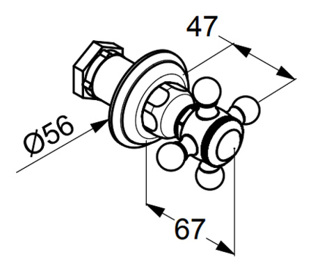 Встраиваемый вентиль Kludi Adlon/1926 518034520