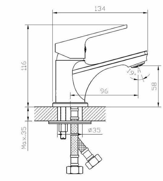 Смеситель для раковин ESKO SAINT-PETERSBURG SPb 26