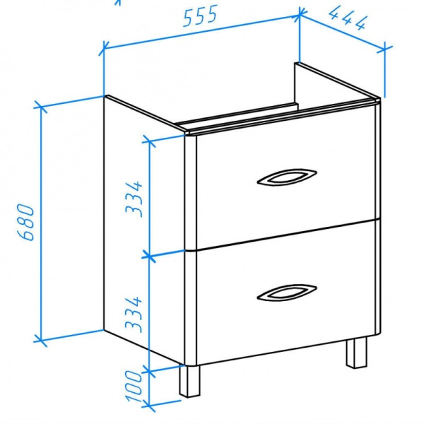 Тумба под раковину Bellezza Джела 60 4639809110014