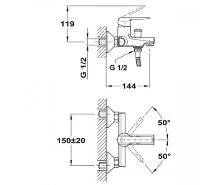 Смеситель для ванны Teka INCA 5310112 (53.101.12)