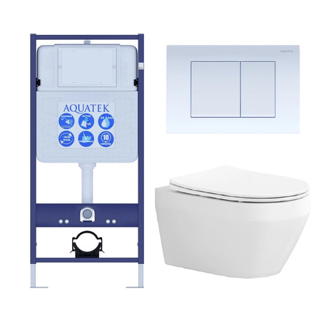 Комплект унитаза с инсталляцией  SET AQUATEK ЛЕЯ-009 4в1