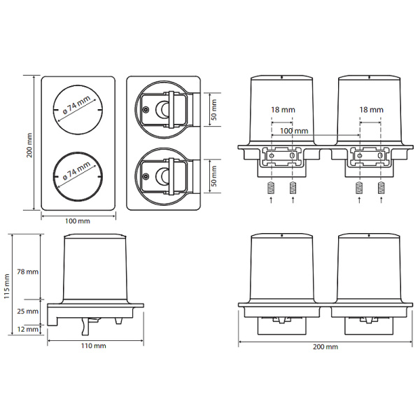 Настенный дозатор для жидкого мыла, двойной Bemeta Organic 157109271