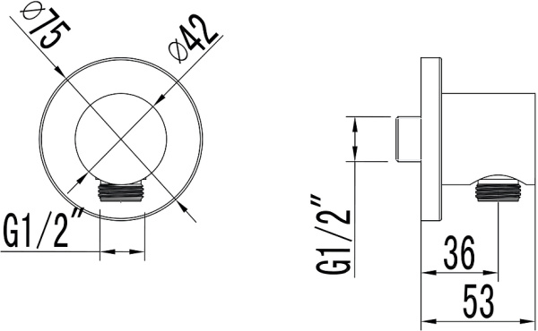 Подключение  для душевого шланга Lemark LM3783BL