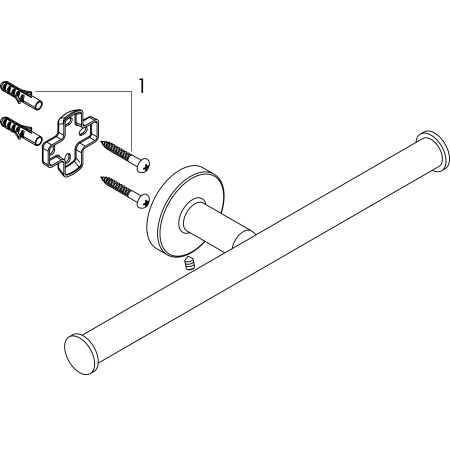 Держатель туалетной бумаги двойной Hansgrohe Logis Universal 41717000 хром