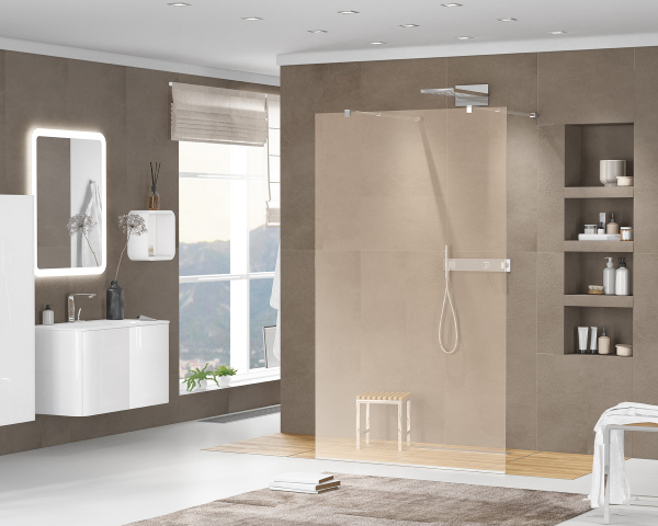 Душевая перегородка 120 см CEZARES LIBERTA LIBERTA-L-2-120-BR-Cr