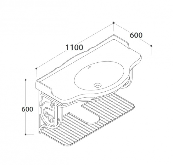 Раковина подвесная Globo Paestum PA022.BI*3