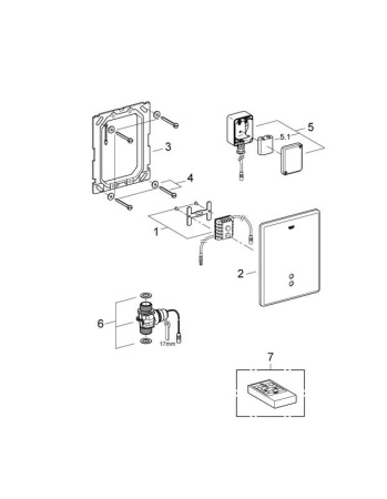 Накладная панель смыва Grohe Tectron Skate 37750 000 (37750000)
