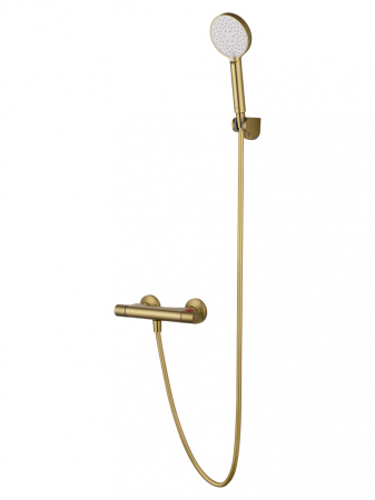 Смеситель для душа с термостатом WONZON & WOGHAND INN 5, брашированное золото WW-B2005-A-BG