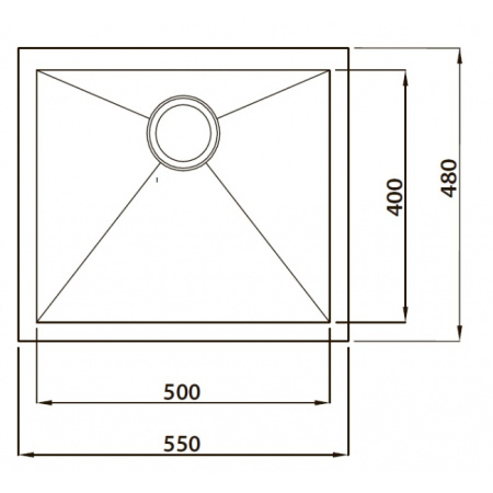 Кухонная мойка KAISER KSM нержавеющая сталь (KSM-5548)