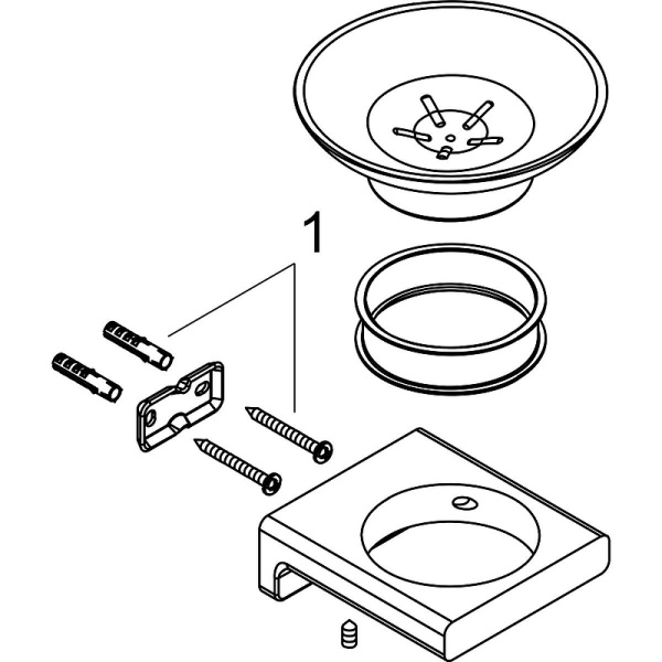 Мыльница AddStoris Hansgrohe 41746000