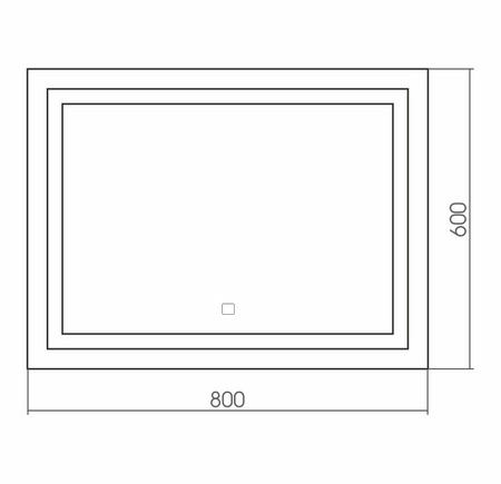 Зеркало (80х60) Silver Mirrors Livia neo LED-00002412