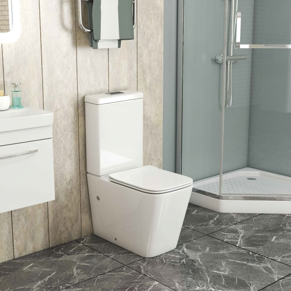 Унитаз напольный безободковый Grossman  GR-4445S с сиденьем микролифт