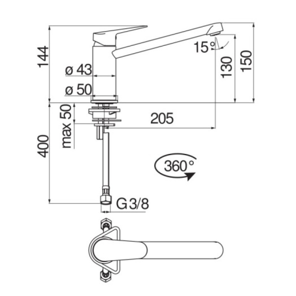 Смеситель для кухни Nobili Blues BS101113/25CR