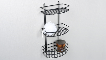 Полка овальная тройная Fixsen черная FX-720B-3