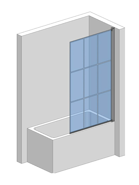 Шторка на ванну AQUAme AQM2858-R