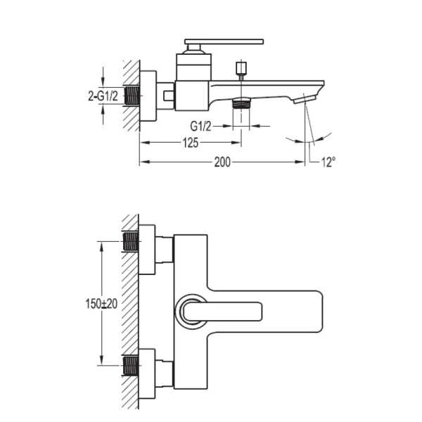 Смеситель для ванны Cezares City CITY-F-VD-01
