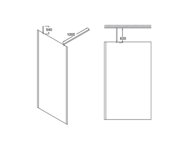 Душевая перегородка Jacob Delafon Contra E22W140-GA