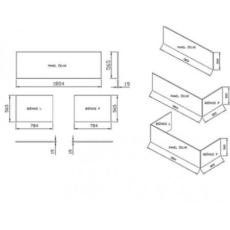 Экран для ванны Ravak City 80 L орех X000001064