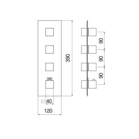 Термостат для душа Nobili Seven WE00104/QCR