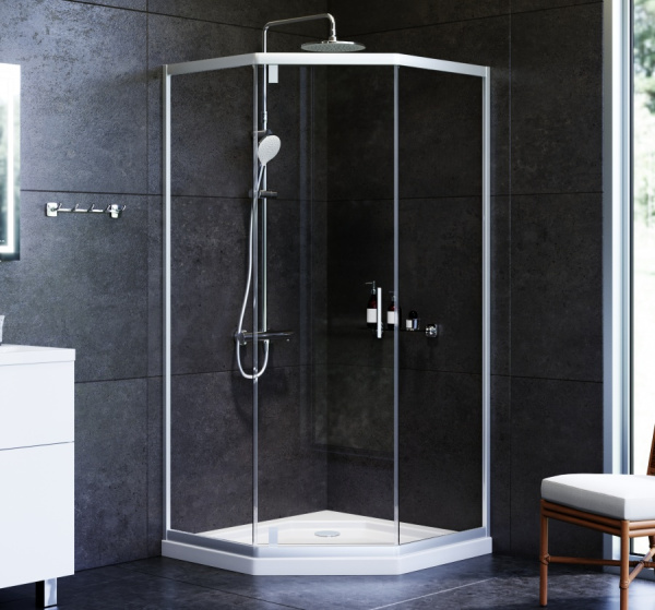 Душевой уголок (90х90) Am.Pm Gem 5-corner Pivot W90G-405-090MT