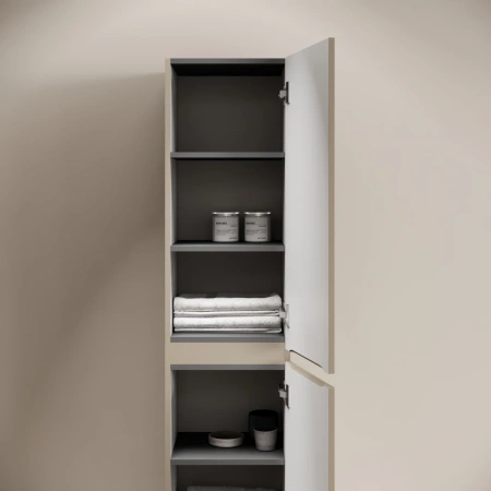 Шкаф-пенал подвесной Sancos Code PCD35GB серо-бежевый матовый